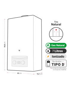 Calefont Albin Trotter 7 Litros Tiro Natural Gas Natural 2