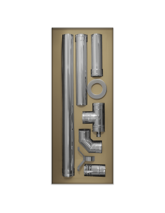 Kit Tubos Estufa a Pellet Ducto 80mm Acero Inoxidable