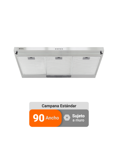 Campana de Cocina Albin Trotter Rein Inox 2 M 90 cm Inox