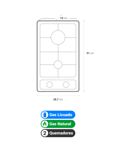 Encimera AT Domino 2 FFD 2