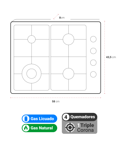 Encimera AT-G XN Fein Pro-FFT FFD