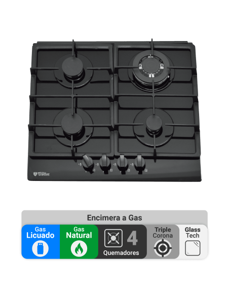 Encimera AT-XN Gas on Glass Kassel FFT FFD