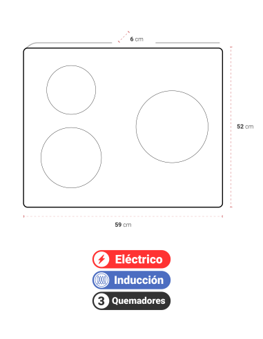 Encimera AT-XN E Induktion 3P