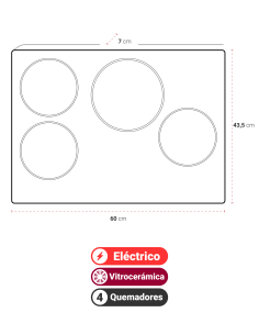 Encimera AT-XN Glass Fein 4P 2
