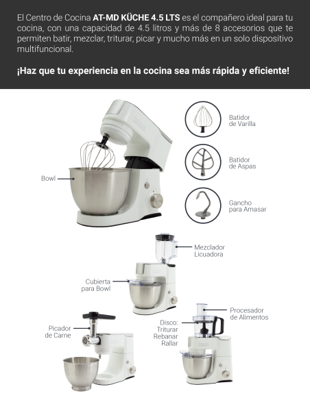 Centro de Cocina AT-MD Küche 4.5 Litros